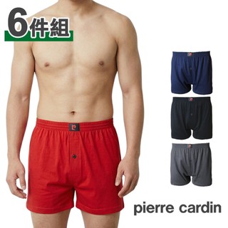 Pierre Cardin 皮爾卡登｜吸濕排汗針織平口內褲 四角內褲｜6件組