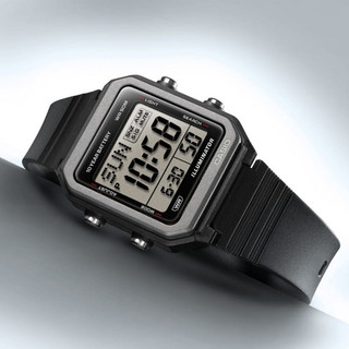 【CASIO】W-221H 10年電力經典造型電子錶/大尺寸 LCD/男女通用/38mm【第一鐘錶】