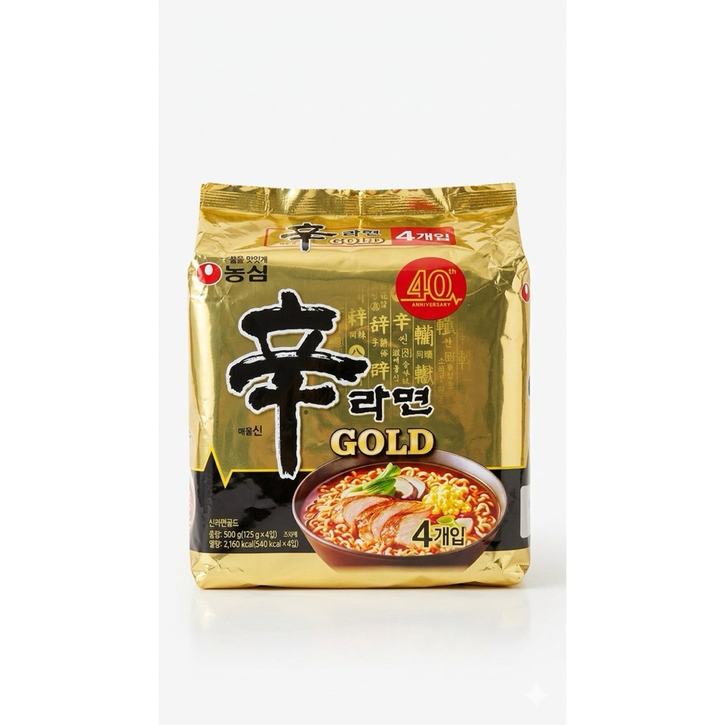 【現貨】韓國直送 辛拉麵 40週年 GOLD 雞肉湯頭更升級！金牌辛拉麵 限定版 宵夜首選 40週年限定 辛拉麵金色包裝