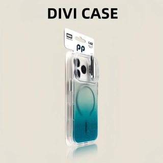 DIVI適用iphone17/16pro手機殼帶鏡頭支架粉漸變蘋果17promax鏡頭支架磁吸細圈15防摔14高級感13