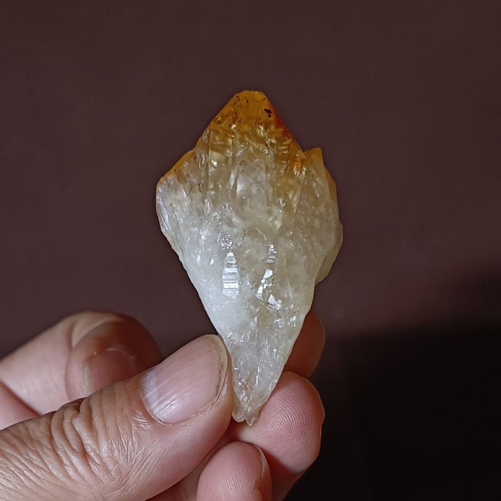 黃水晶 骨幹 權杖 原礦 原石 42g36*57mm