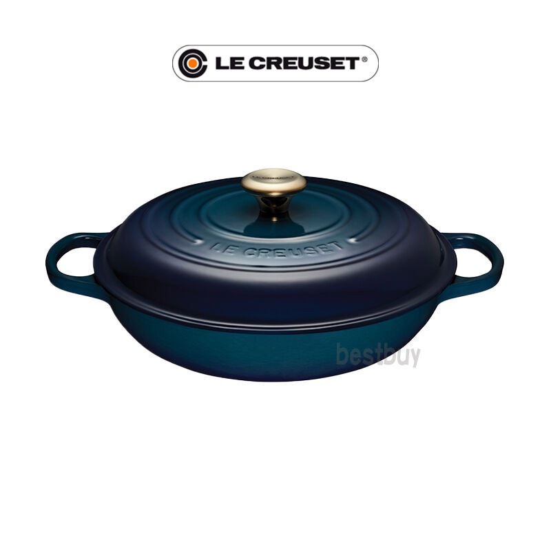 Le Creuset  Agave 龍舌蘭  淺圓鍋 淺鍋 淺底鍋 壽喜燒鍋 淺圓鑄鐵鍋 鑄鐵鍋 30cm 新款