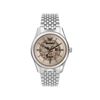 【EMPORIO ARMANI】時尚卡其機械男錶 -43mm AR60095