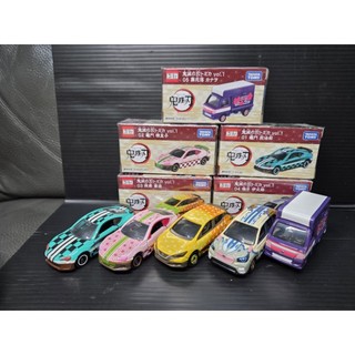 多美Tomica 鬼滅之刃五台合售（1炭志郎2彌豆子3善逸4伊之助5慄花落）