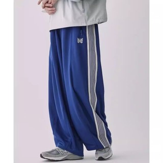 〖R1V〗NEEDLES H.D TRACK PANTS 蝴蝶刺繡 寬鬆直筒胖胖褲 日韓闊腿長褲 休閒運動寬褲