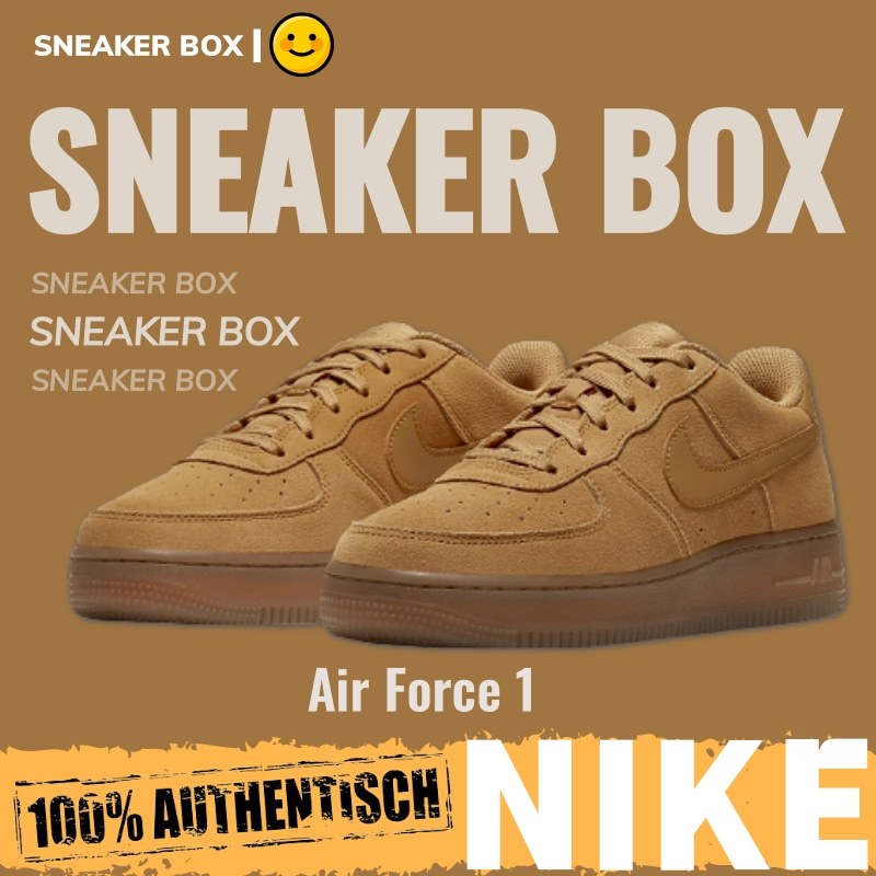 【U+】Nike 鞋 Air Force 1’07 Low GS"Wheat Gum" 休閒運動板鞋 男女鞋 空軍一號