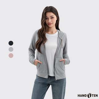 【Hang Ten】女裝-AeroKnit空氣針織四面彈吸濕快乾連帽外套(多色選)
