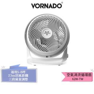 【VORNADO 沃拿多】62-TW 白色 渦流空氣循環扇《適用5-8坪》官方原廠保固