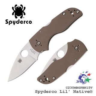 Spyderco - Lil’ Native CPM-15V鋼 棕色G10柄摺疊工具刀 C230MBGPBN15V 詮國