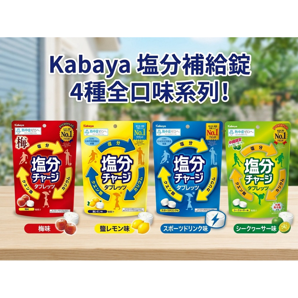 日本直送超人氣 Kabaya 卡巴 鹽份補給糖/鹽味糖 補充電解質 身體能量 流汗必備 最新效期 現貨秒發