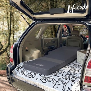 【LIFECODE】《3D TPU》單人車中床/異形充氣睡墊/車宿/車泊-兩面可用(厚10cm) 冷灰色