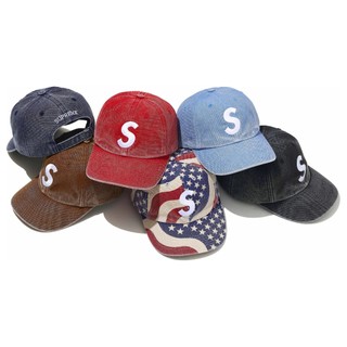 AirRoom 2026SS SUPREME PIGMENT S LOGO 6-PANEL 美國 國旗 水洗 老帽 帽子