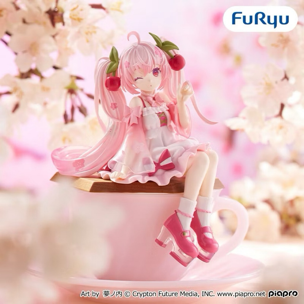 ⭐️PIPI HAPPY⭐️現貨 日版 景品 FuRyu 初音未來 泡麵蓋 櫻初音 Wink Ver公仔 模型