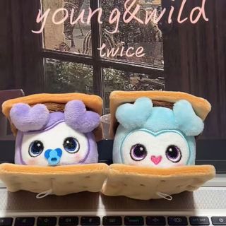 TWICE兔 冬日快閃 夾心餅乾 鑰匙扣 lovely 林娜璉 小餅乾 鑰匙扣 8cm 毛絨玩偶 包包吊飾