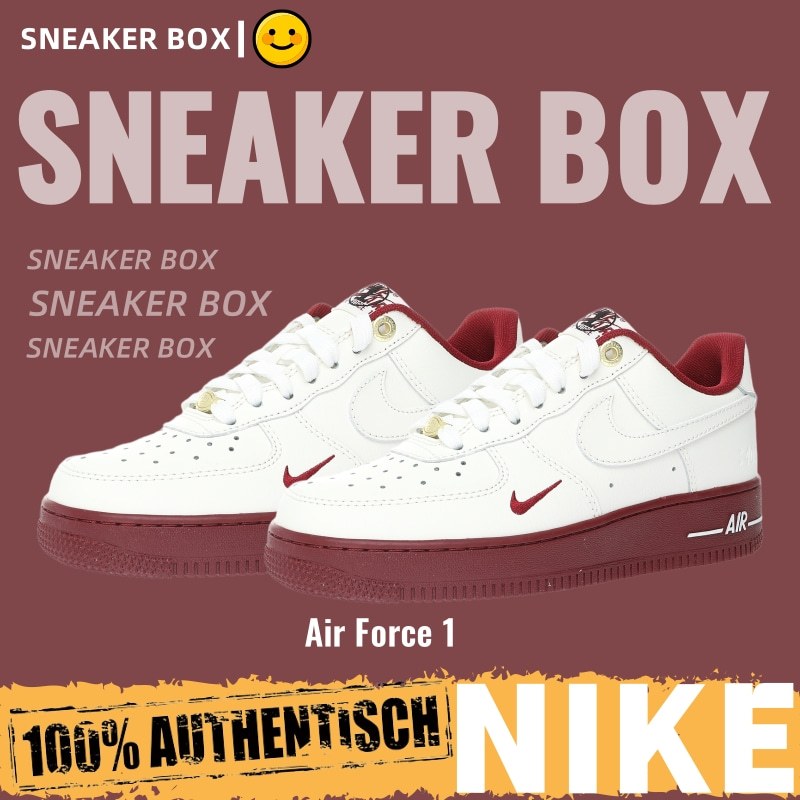 【U+】Nike 鞋 Air Force 1'07 SE "米白酒紅40周年" 空軍一號 男女鞋 休閒運動鞋 板鞋