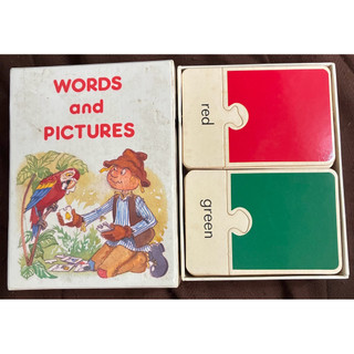 Vintage 1990s Poldy Educational Card Game Words and Pictures
