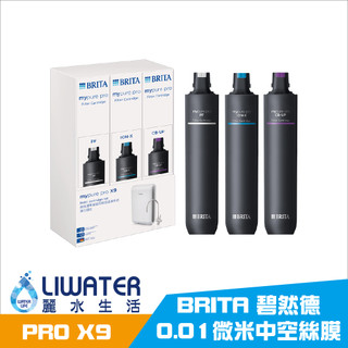 德國BRITA 碧然德 mypure pro X9 濾心組0.01微米中空絲膜 PF+ION-X+CB-UP