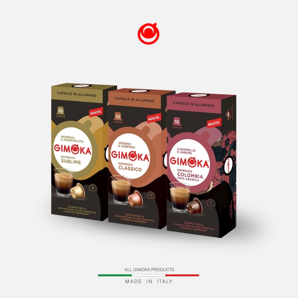 【Gimoka】鋁製膠囊自由配 每盒10顆入｜Nespresso 相容咖啡膠囊｜小膠囊