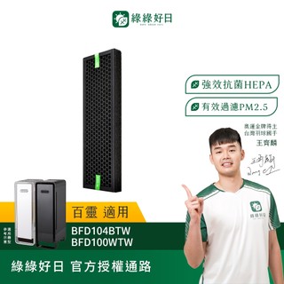 適用Braun百靈 SensorAir BFD104BTW BFD100WTW 活性碳空氣清淨機濾網 綠綠好日