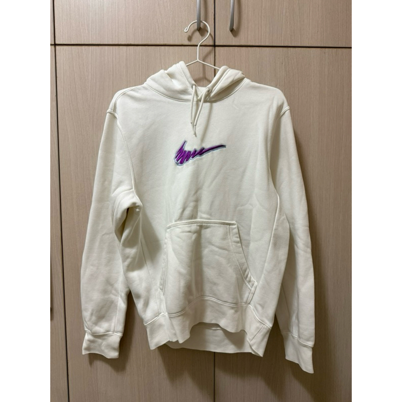 ［二手］Nike 耐吉 2019 FW 白色刷毛連帽上衣