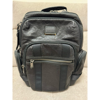 TUMI 二手Alpha Bravo系列 932307DL 皮革雙肩後背包
