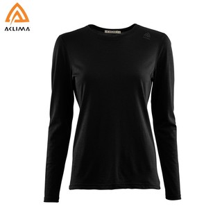 女 挪威【ACLIMA】歐洲製美麗諾羊毛衣 輕量圓領長袖上衣 羊毛【150薄羊毛】