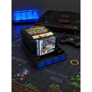 台灣現貨｜SEGA Mega Drive MD 卡帶收納展示架｜階梯式遊戲卡帶收納架｜復古遊戲收藏展示架