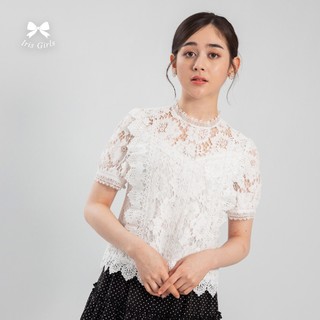 Iris Girls 艾莉詩 法式蕾絲短袖上衣-61129