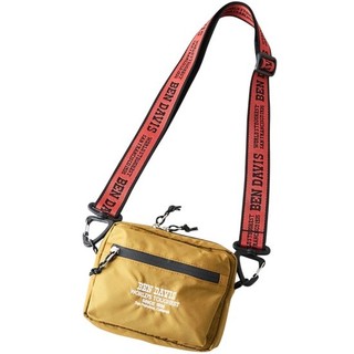 BEN DAVIS BDW-8474-10 LOGO TAPE SHOULDER BAG 尼龍 側背包 (卡其色)