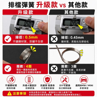 BMW MINI 排檔改良款彈簧 改良款 排檔 檔位彈簧 換檔彈簧 彈簧 檔位 換檔 不鏽鋼材質 有DIY能力再來下單