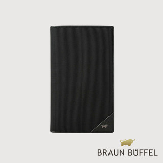 【BRAUN BUFFEL】瑞沃 6卡護照長夾-黑色(德國小金牛台灣總代理)/BF593-612-BK