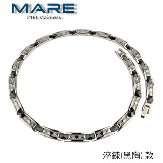 § 全館7折 § 【Mare】㊣316L白鋼&陶瓷項鍊：淬鍊(黑陶) 款【售後服務&保固12個月】