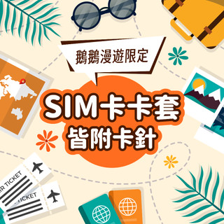 【鵝鵝漫遊】SIM卡卡套 附贈卡針 旅遊卡套 網卡卡套 SIM卡套 卡套 卡針 退卡針 實體卡套 旅遊網絡卡 出國上網