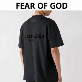 全館免運 Fear Of God Essentials Boxy Logo T-Shirt 前後植絨logo 美式厚磅