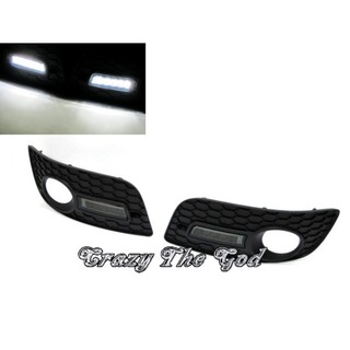 卡嗶車燈 適用於 VW 福斯 JETTA /GOLF 5 GTI保桿專用 06-09 霧燈框 LED DRL晝行燈
