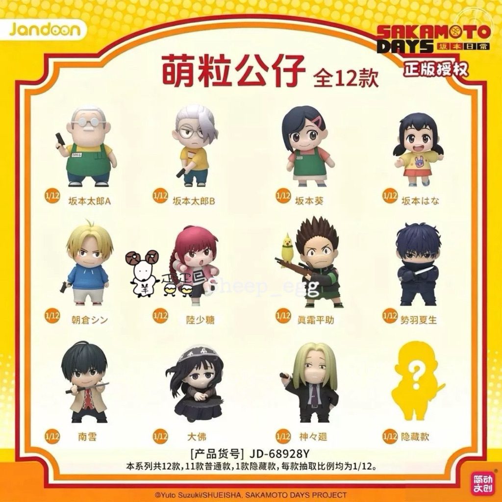 『現貨』羊蛋蛋 轉蛋 扭蛋 盒玩 正版 坂本日常 坂本太郎 坂本 阪本 動漫 mini 迷你 萌粒系列 盲盒 盲抽 公仔