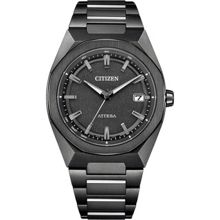 【CITIZEN 星辰】ATTESA八角率性電波系列(黑) CB3045-61E 39mm 現代鐘錶