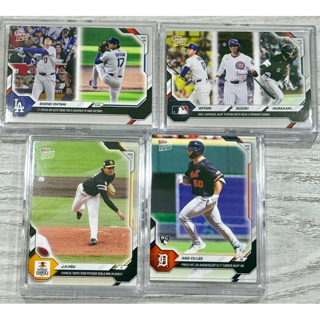 TOPPS NOW 李灝宇首轟 徐若熙首勝 大谷翔平首球開轟勝投  連續四場全壘打日本人 大谷翔平 鈴木誠也 村上宗隆