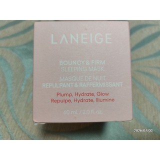 [單件][全新][LANEIGE 蘭芝]粉澎潤睡美人晚安面膜 60ml (凍膜 緊緻 夜間修護保養)