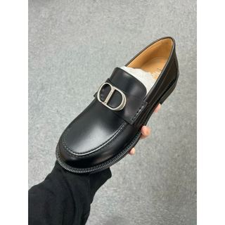 ♚KK SHOP♚ 預購 Dior Archie 黑色光滑小牛皮樂福鞋 3LO186ACB_H900