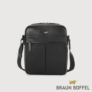 【BRAUN BUFFEL】雷諾瓦-TW1 直式斜背包-黑色(德國小金牛台灣總代理)/BF707-17-BK