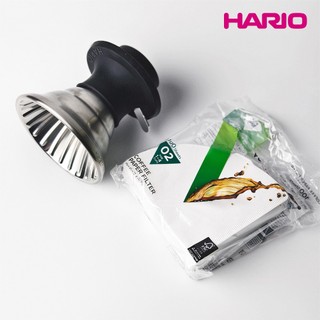 【HARIO】V60 雙層不鏽鋼02濾杯 雙層結構/金屬濾杯/Switch濾杯/聰明濾杯/浸漬式/錐形濾杯/露營濾杯