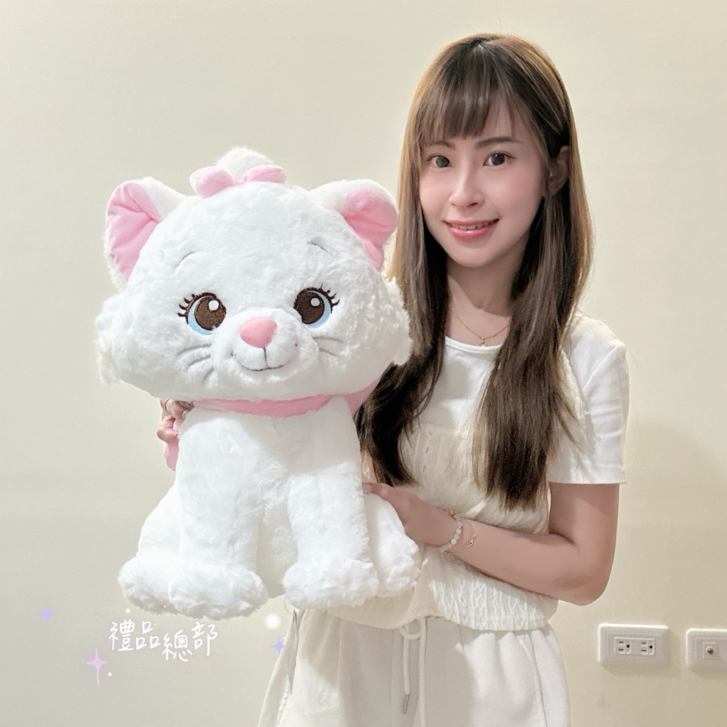 正版授權 Disney迪士尼 瑪麗貓16英吋 貓兒歷險記 瑪麗貓抱枕 瑪麗貓娃娃 絨毛玩偶 生日禮物 情人節禮物