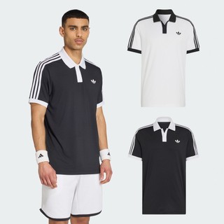 ADIDAS TENNIS CLASSICS POLO 白 黑 三葉草 運動 短T 男款【KY8886/KY8878】