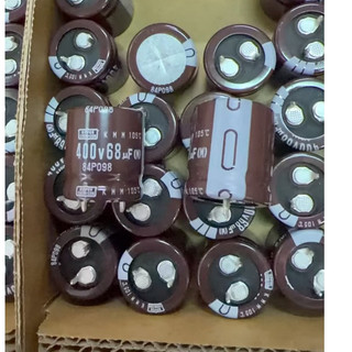 日本製 NIPPON CHEMICON電容 68uF 400V 22x25mm 牛角電容 SNAP 電解電容 嵌入式