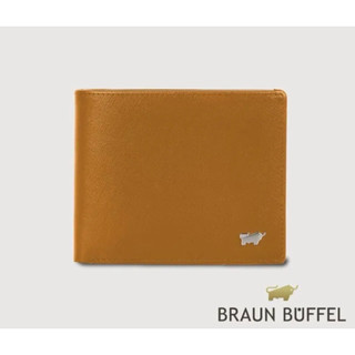 ［免運］BRAUN BUFFEL德國小金牛-亞當10卡短夾-淺棕色BF504-314-CS錢包送禮推薦