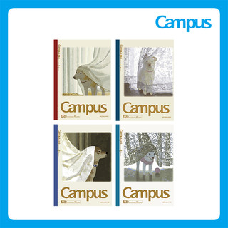 日本 KOKUYO｜Campus 筆記本 橫線 / 8mm / A5 / 窗簾與小狗4入 /CDNA54-J155