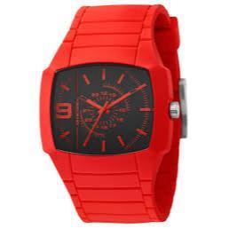 Diesel Gents Watch with Black Dial & Red Rubber Strap DZ-135