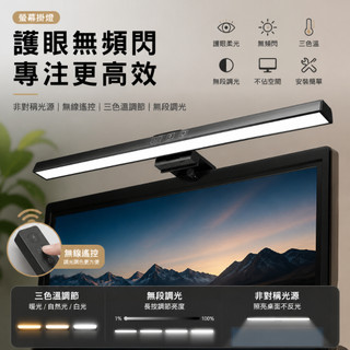 ✈️台灣出貨✈️電腦螢幕掛燈 無閃頻 無眩光 筆電掛燈 螢幕掛燈 顯示器掛燈 螢幕夾燈 工作燈 睡眠燈 居家必備