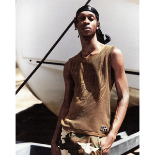 SHALOU KHAKI JELLYFISH KNIT VEST